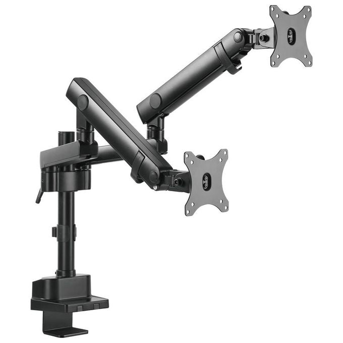 V7 DMPRO2DTA-3E Doppia Staffa Monitor Professionale con Regolazione a Sfioramento da 17'' a 32