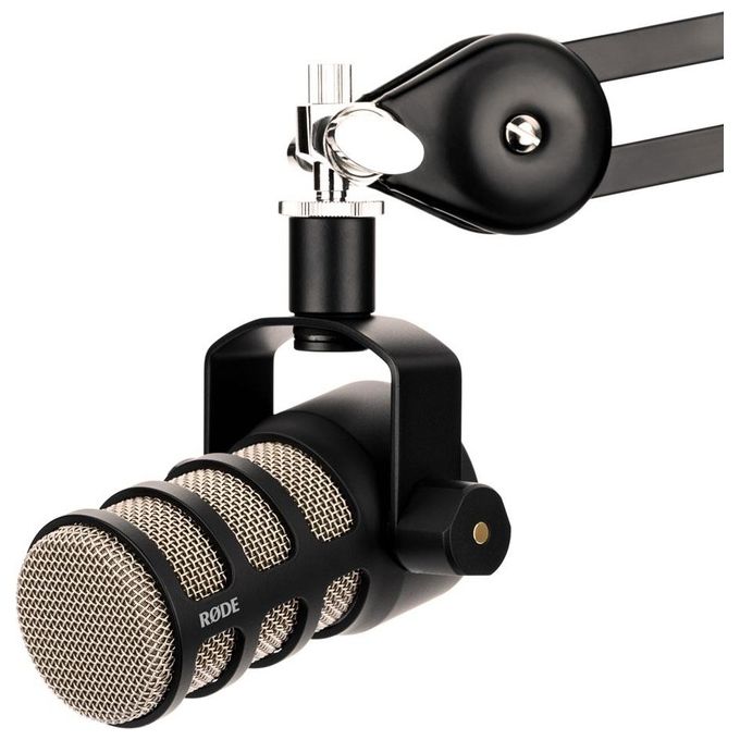 Rode PodMic Microfono Dinamico di Qualita' Broadcast con Supporto Oscillante Integrato per Podcasting