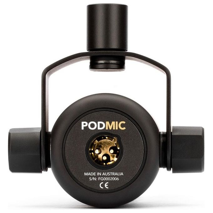 Rode PodMic Microfono Dinamico di Qualita' Broadcast con Supporto Oscillante Integrato per Podcasting