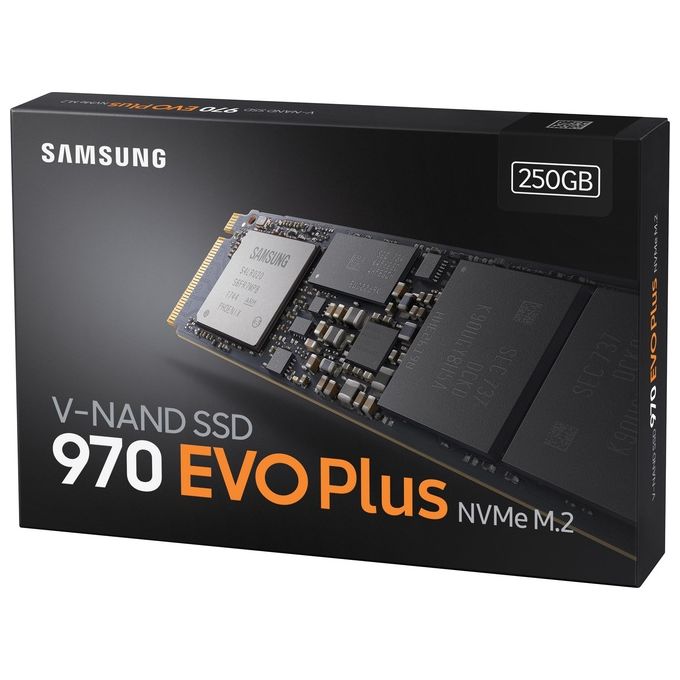 Samsung MZ-V7S250BW Hard disk SSD 250GB 970 EVO PLUS M.2 NVMe Nero-Arancione
