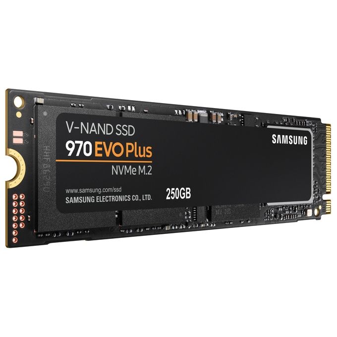Samsung MZ-V7S250BW Hard disk SSD 250GB 970 EVO PLUS M.2 NVMe Nero-Arancione
