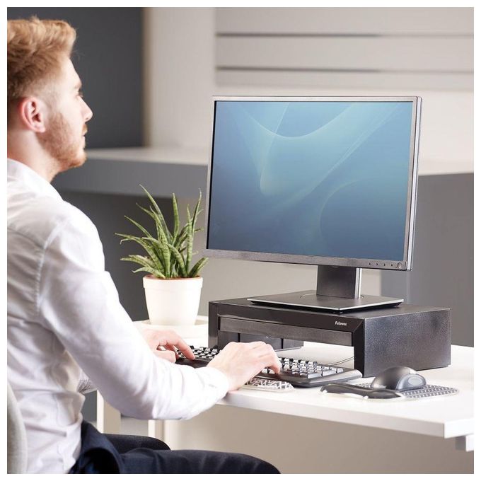 Fellowes Tappetino Mouse con Poggiapolsi in Gel Chevron