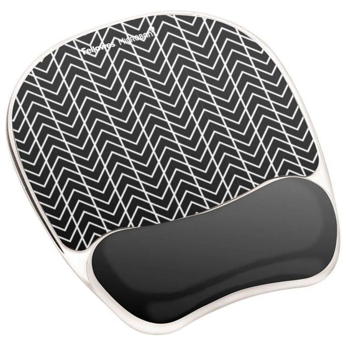 Fellowes Tappetino Mouse con Poggiapolsi in Gel Chevron