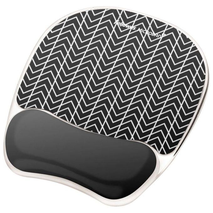 Fellowes Tappetino Mouse con Poggiapolsi in Gel Chevron
