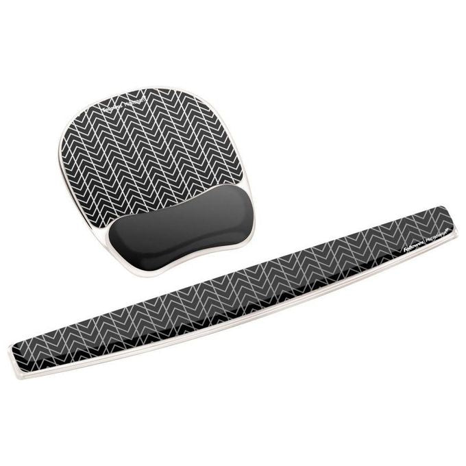 Fellowes Tappetino Mouse con Poggiapolsi in Gel Chevron