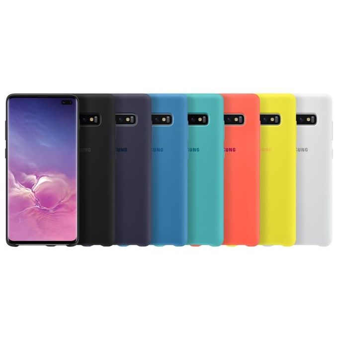 Samsung EF-PG975 Cover in Silicone per Galaxy S10+ Giallo