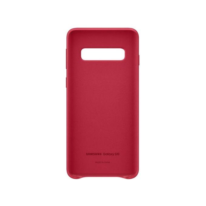 Samsung EF-VG973 Cover in Pelle per Galaxy S10 Rosso