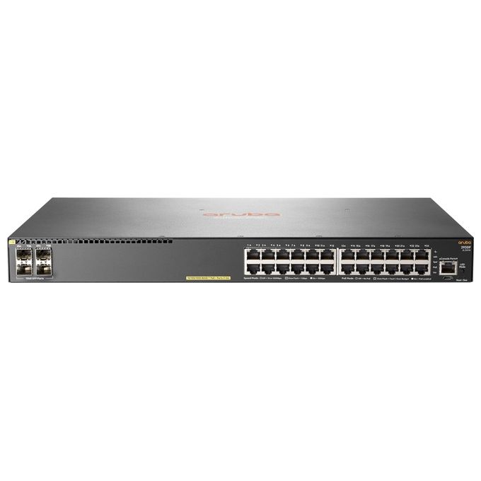 HP Aruba 2930F 24G PoE+ 4SFP Switch L3 gestito 24 x 10-100-1000 (PoE+) + 4 x Gigabit SFP (uplink) montabile su rack PoE+