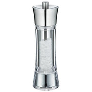 Zassenhaus 35315 Aachen Macina sale in acciaio inox e acrilico con macinino in ceramica regolabile su 6 livelli altezza 18 cm colore Acciaio