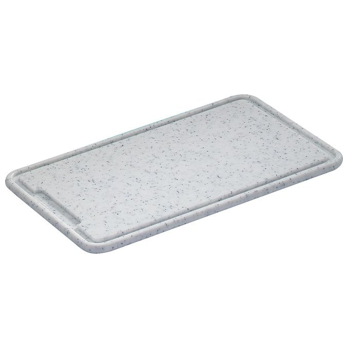Zassenhaus 60072 Tagliere in Polietilene PE500 con Scanalatura per Liquidi e Piedini Antiscivolo colore Grigio