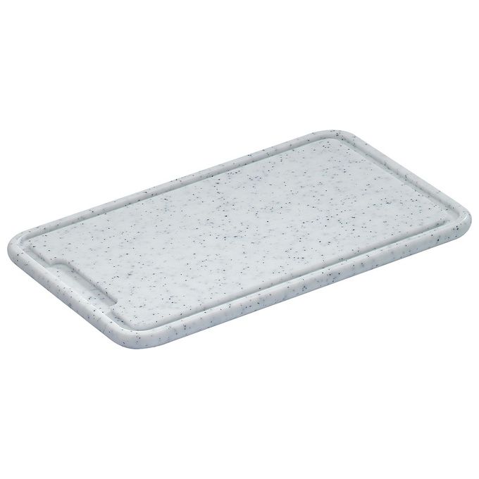 Zassenhaus 60065 Tagliere per Trinciare in Polietilene PE500 con Piedini Antiscivolo e Scanalatura per Liquidi colore Grigio Chiaro