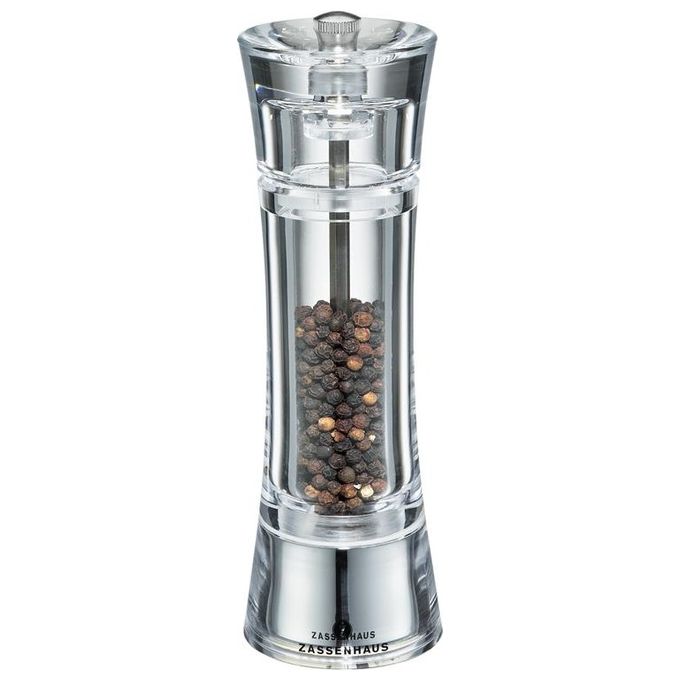 Zassenhaus 035063 Aachen Macinasale con Macina in Ceramica Regolabile su 6 Livelli colore Acciaio inox