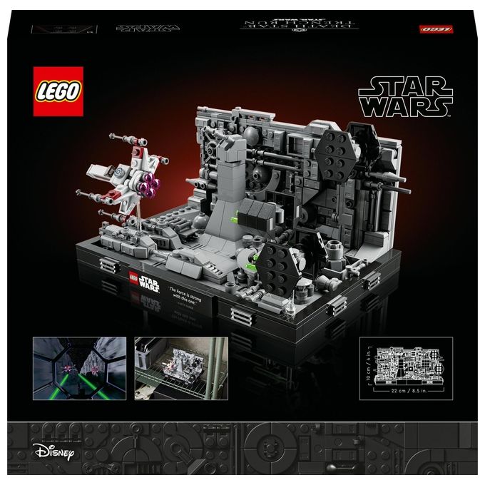 Lego star wars diorama volo trincea morte nera 75329 set costruzione 665 pezzi adulti