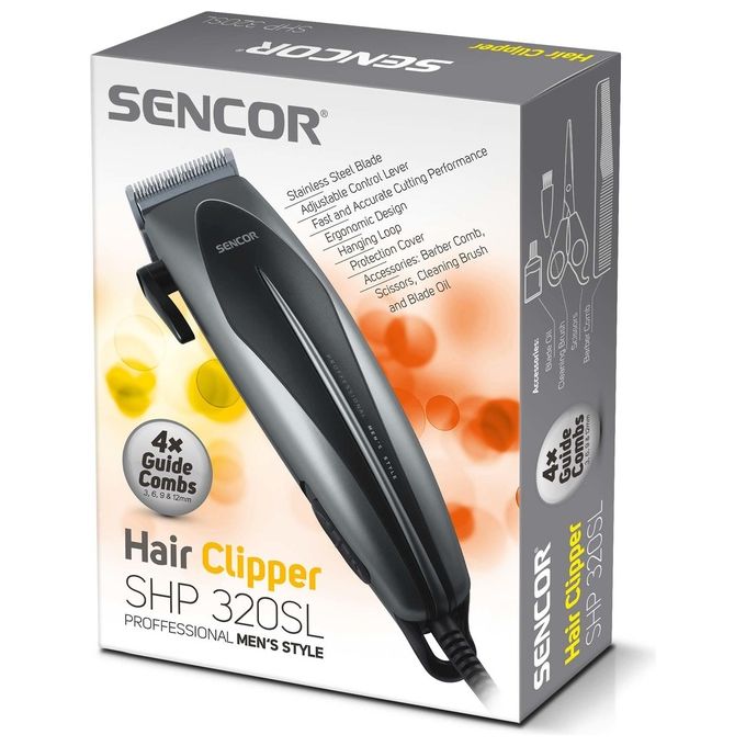 Sencor SHP 320SL Regola barba e capelli con lama in acciaio INOX alimentazione elettrica 230 V