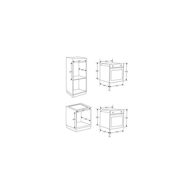 Candy FCP 602X E0 Forno Elettrico Multifunzione da Incasso Capacita' 70 Litri Classe energetica A+ 10 Funzioni 60 cm Acciaio Inox