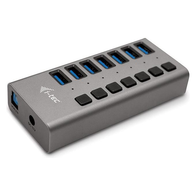I-Tec U3CHARGEHUB7 Caricabatterie per Dispositivi Mobili Interno Grigio