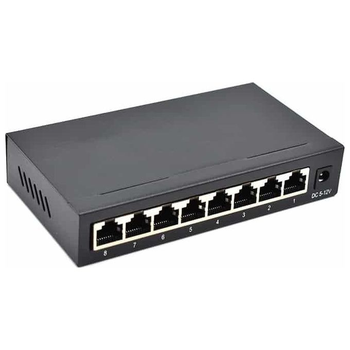 DiProgress Switch Ethernet Desktop 8 Porte 10-100 Metal