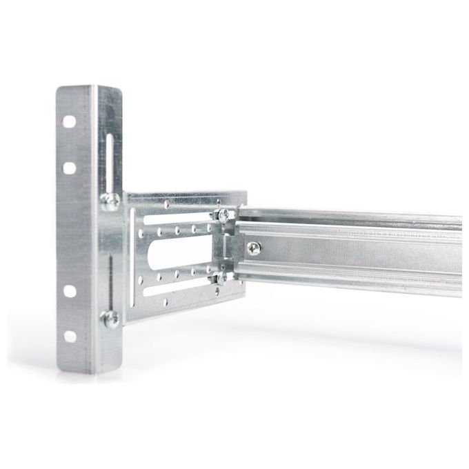 LINK supporto guida din 4u, 178x483x223 mm, galvanized incl. din rail, variable depth and height