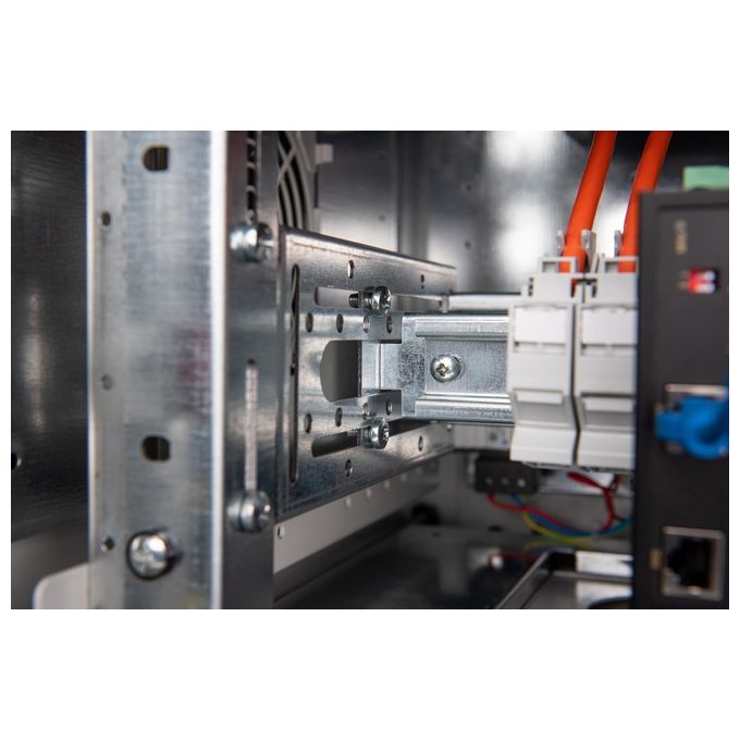 LINK supporto guida din 4u, 178x483x223 mm, galvanized incl. din rail, variable depth and height