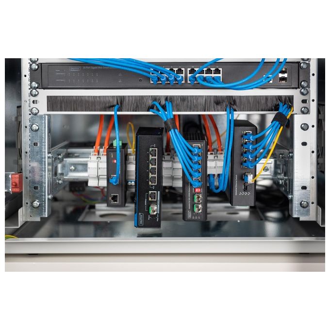 LINK supporto guida din 4u, 178x483x223 mm, galvanized incl. din rail, variable depth and height