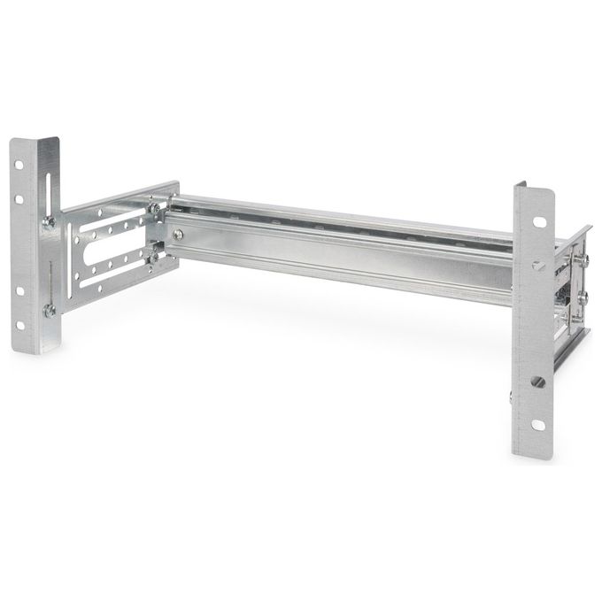 LINK supporto guida din 4u, 178x483x223 mm, galvanized incl. din rail, variable depth and height