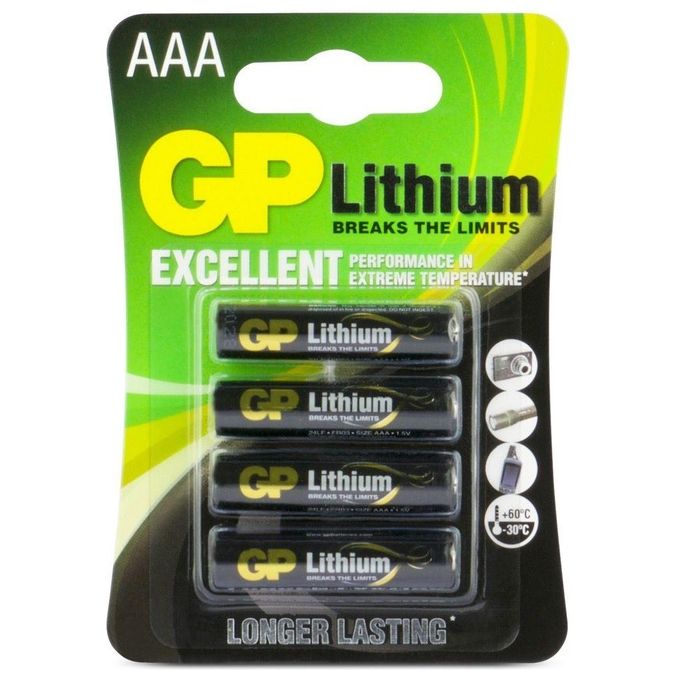 GP Battery 4 Pile al Lithium Micro 1.5V AAA