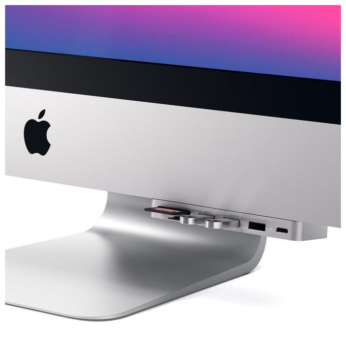 Satechi Hub Pro con Morsetti Porta Dati Usb-C 3 Usb 3.0 in Alluminio