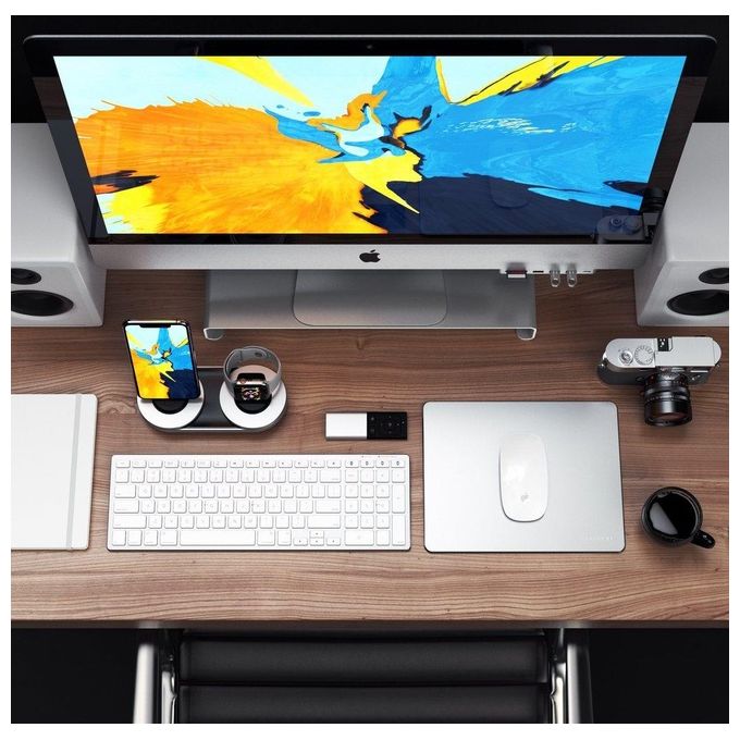 Satechi Hub Pro con Morsetti Porta Dati Usb-C 3 Usb 3.0 in Alluminio