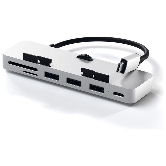 Satechi Hub Pro con Morsetti Porta Dati Usb-C 3 Usb 3.0 in Alluminio