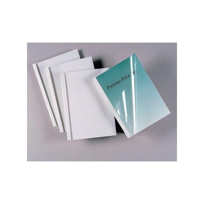 Gbc Cf50 Cartelline Termiche Silk White Dorso 15 Mm Formato A4 Trasparente Bianco