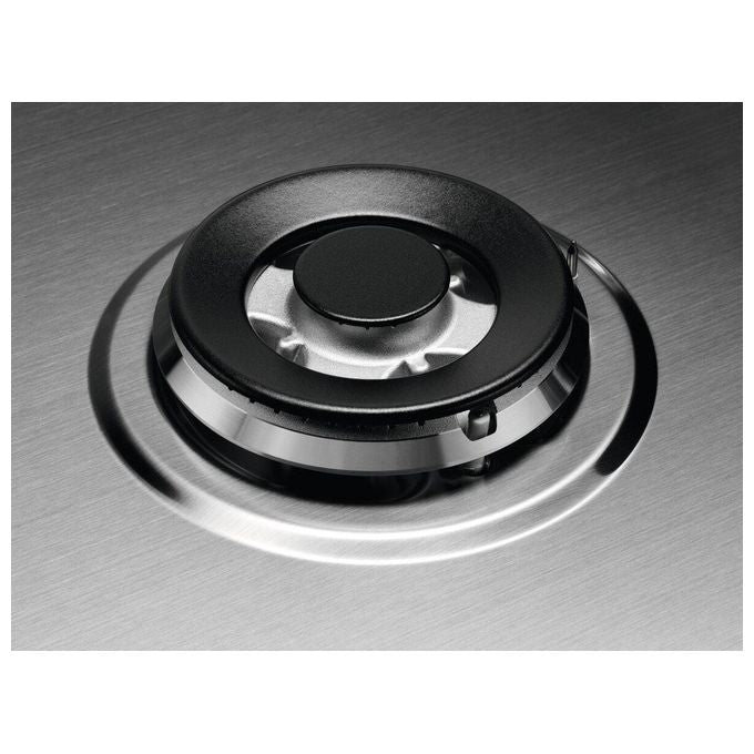 Electrolux KGU64361Z Piano cottura a gas Ultraflat 4 fuochi 1 bruciatore Wok multicorona Griglie in ghisa 60 cm Inox Antimpronta