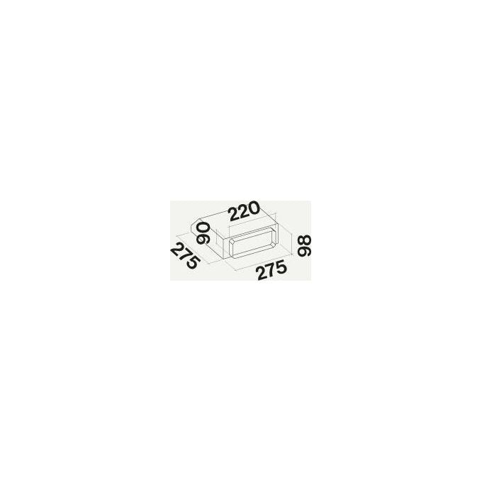 Falmec KACL. 789 Raccordo Opzionale per Tubazioni Rettangolari 220x90mm