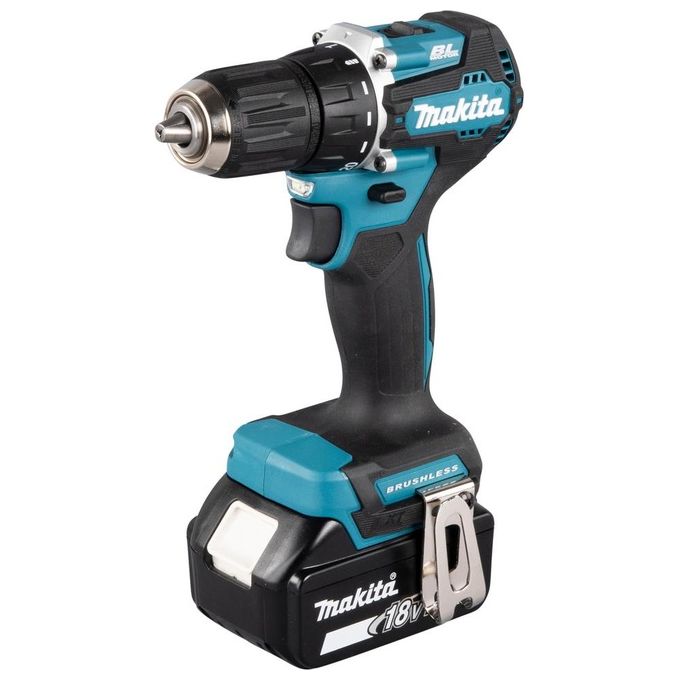Makita DDF487RFE3 Trapano Avvitatore con 3 Batterie Incluse, Carica Batterie Incluso e Valigetta