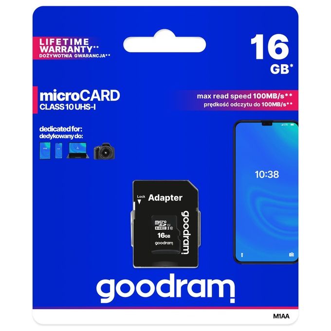 Goodram M1AA 16Gb MicroSDHC UHS-I Classe 10