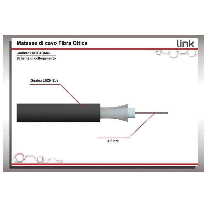 Link Cavo Fibra Ottica Loose Tube 4 Fibre Om4 Indoor-Outdoor Cpr Eca