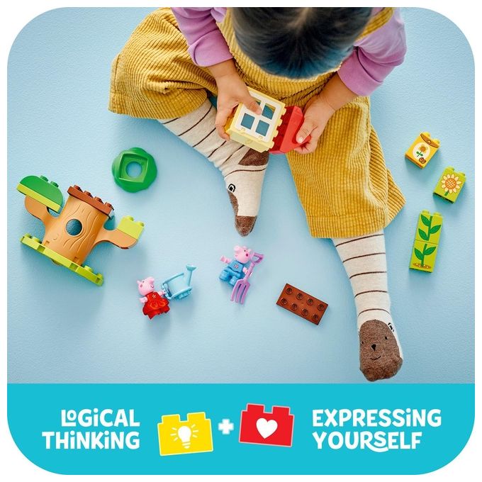 LEGO DUPLO Il Giardino e la Casa sull'Albero di Peppa Pig Giochi Educativi per Bambine e Bambini da 2 Anni Playset Creativo con Personaggi e Accessori Giocattolo Idea Regalo di Compleanno 10431