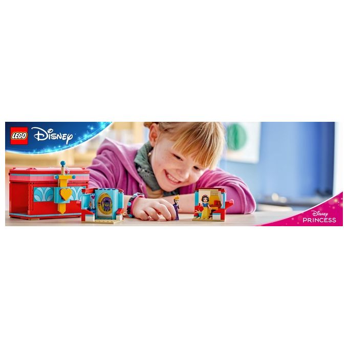 LEGO Disney Portagioie di Biancaneve Giocattolo Principesse da Costruire Giochi per Bambine e Bambini da 6 Anni con Mini Bamboline Accessori e un Braccialetto Personalizzabile Idea Regalo 43276