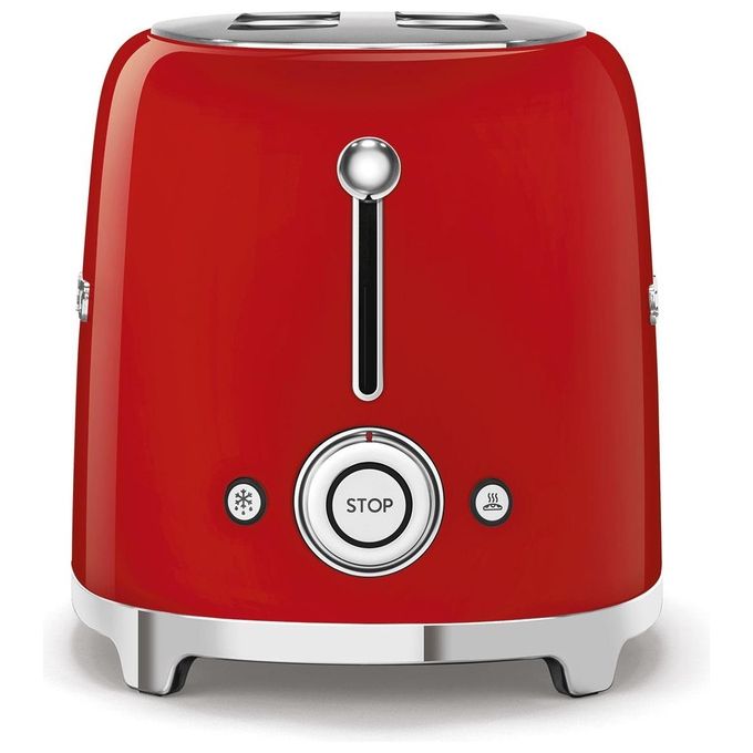 Smeg TSF02RDEU Estetica 50's Style Tostapane 4 Fette 6 Livelli di Doratura Rosso