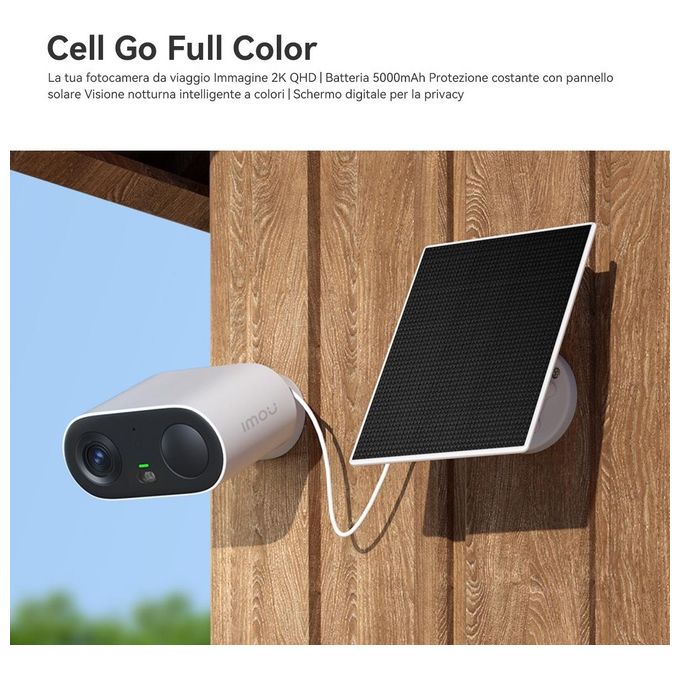 Imou Security Cameras Cell Go Full Color Kit Telecame 2k (3mp)  Pannello Solare
