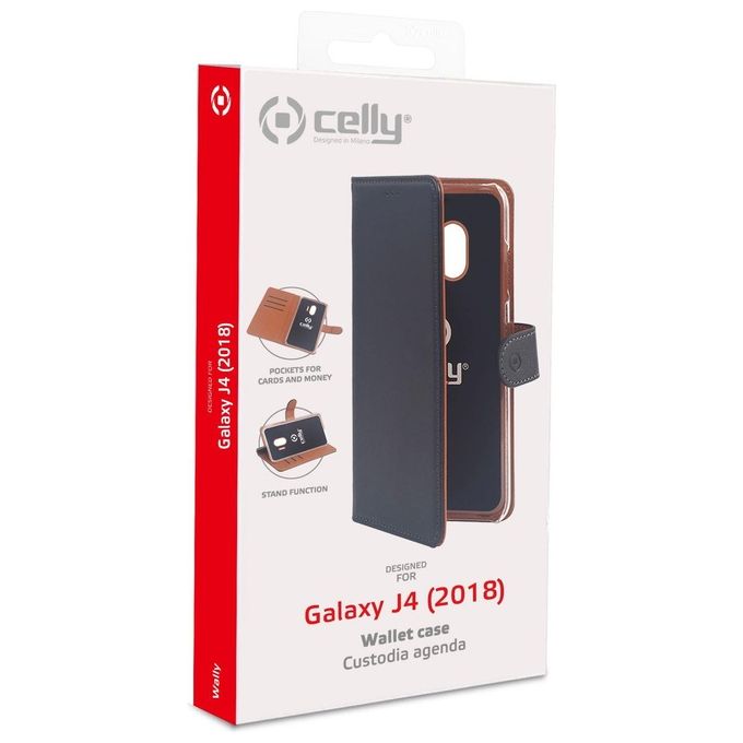 Celly Wally Case per Samsung Galaxy J4 2018 Nero
