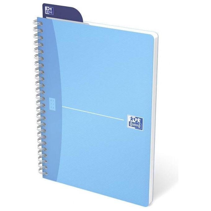Oxford Quaderno Spiralato My Colours Formato A5 180 Pagine Carta 90gr Rigatura 5mm Azzurro 5 Pezzi