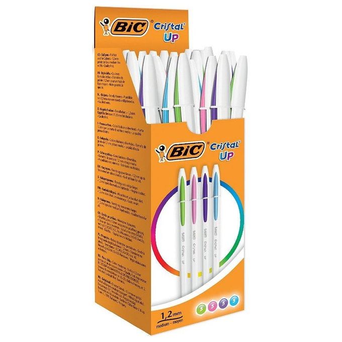 Bic Confezione 20 Penne Cristal Up Colori Assortiti 1,2mm