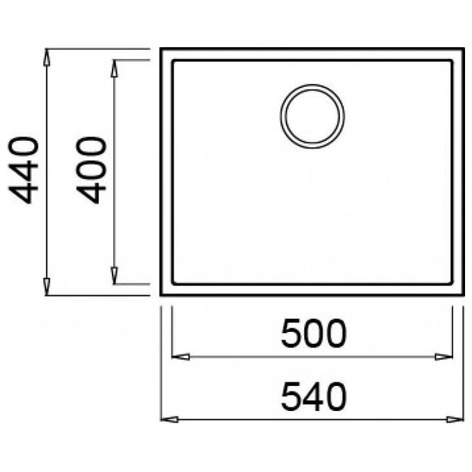 Elleci LKQ10586BIN Integra 105 Lavello Keratek 1 Vasca 54 cm Nero