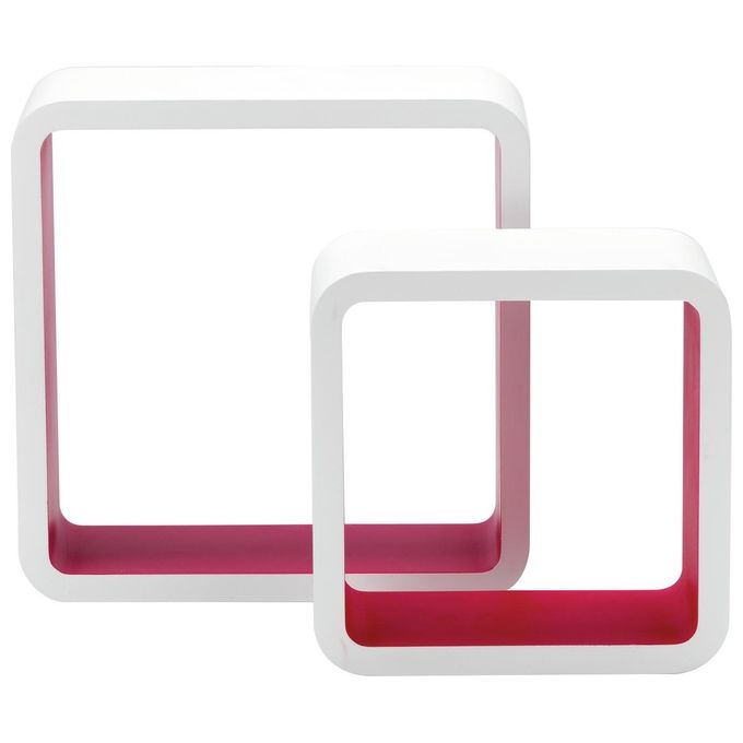 Your Self Set 2 Mensole Fmb Rettangolare Bianco Fucsia