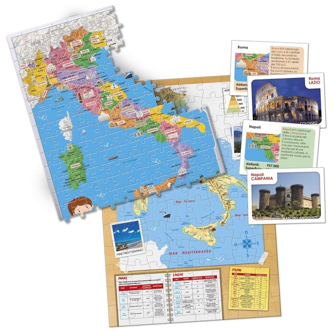 Clementoni Gioco Educativo Sapientino Scopriamo l'Italia Smart Puzzle