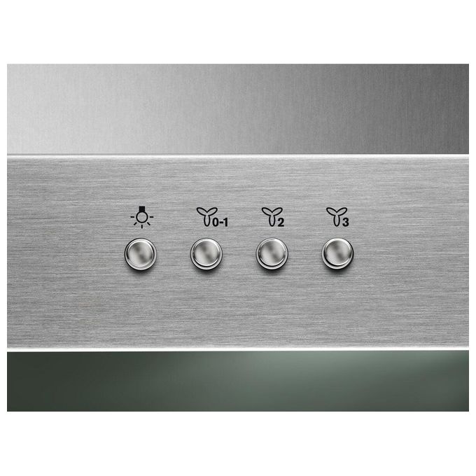 Electrolux LFT419X Cappa aspirante a Parete 3 Velocita' Illuminazione LED Classe energetica C Portata 600 m³-h 90 cm Inox