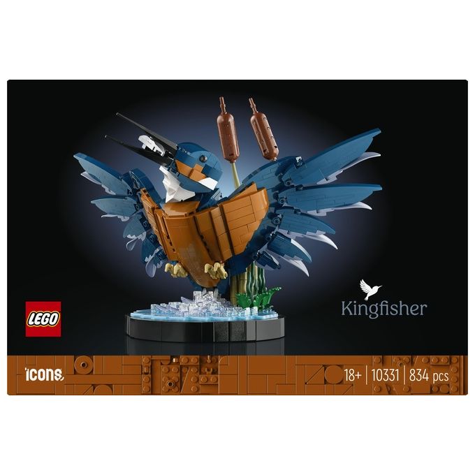LEGO Icons 10331 Martin Pescatore, Kit di Modellismo per Adulti, Idea Regalo per Arredamento Casa o Ufficio, Hobby Creativo