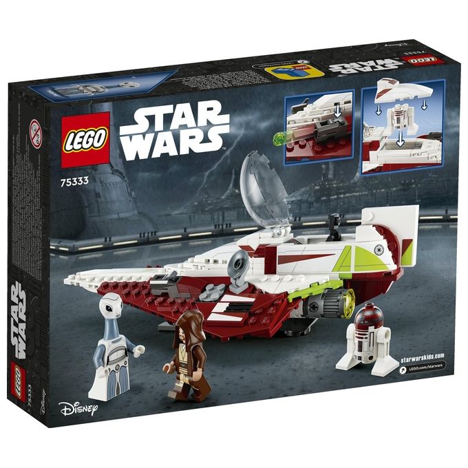 LEGO Star Wars 75333 Jedi Starfighter di Obi-Wan Kenobi, Set l'Attacco dei Cloni con Droide e Minifigure Taun We, Spada Laser