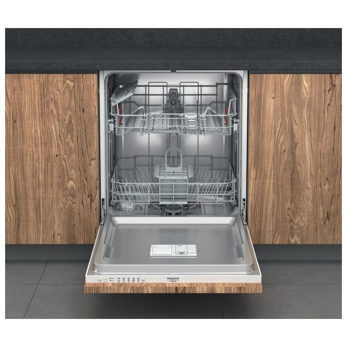 Hotpoint HIS 3010 Lavastoviglie da incasso a Scomparsa Totale 13 Coperti Classe Energetica F 4 programmi Cesti Flexiload Terzo cesto 59.8cm Bianco