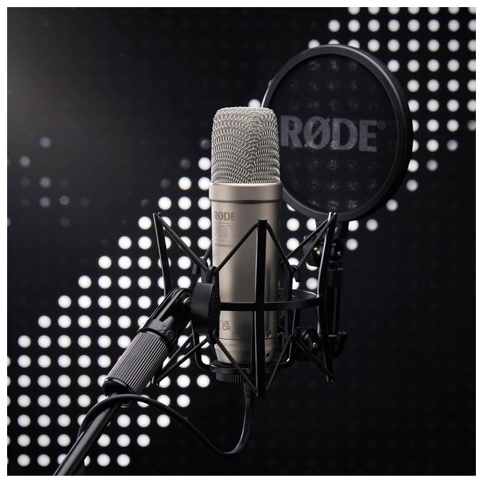 Rode Nt1 5th Gen Silver Microfono a Condensatore da Studio a Diaframma Largo con Uscite Xlr e Usb